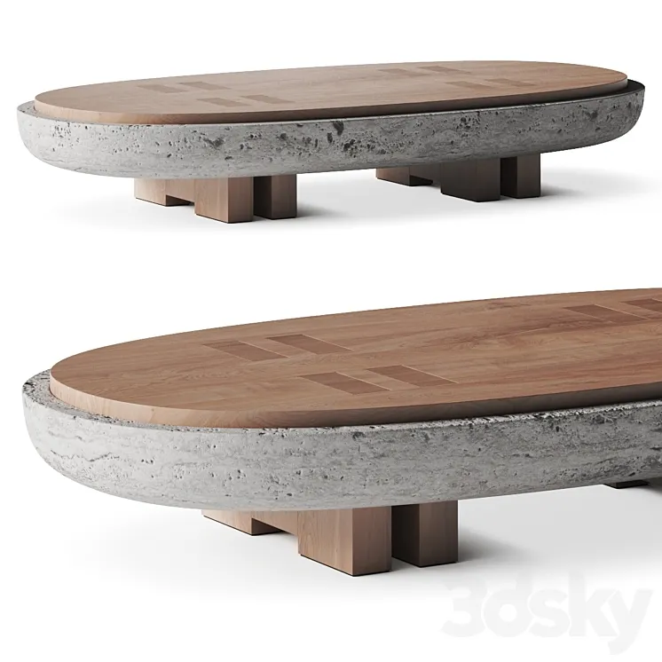 Andy Kerstens Rift Stone Coffee Table 3DS Max Model