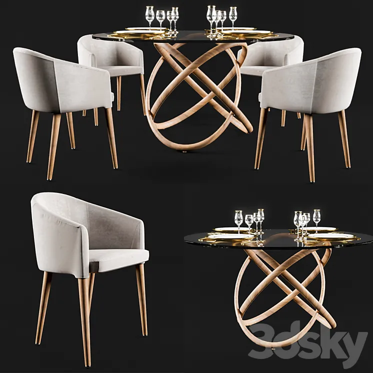 Angel Cerdá dining set 3DS Max