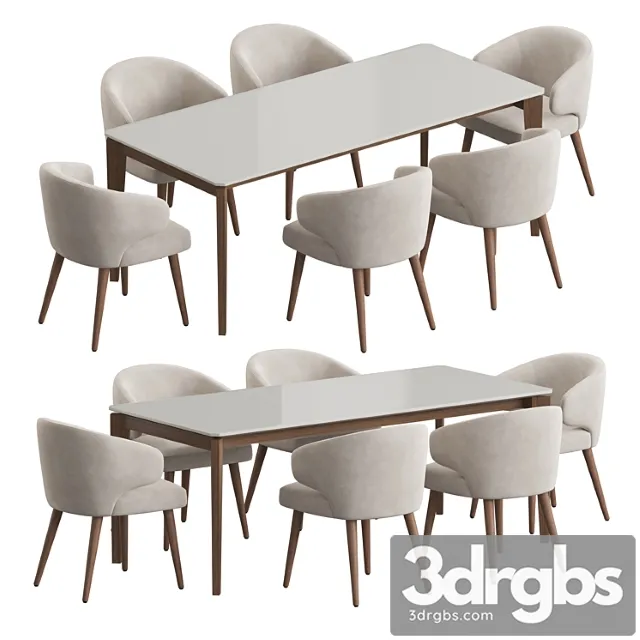 Angel cerda nogal aston dining set