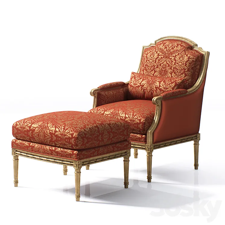 ANGELO CAPPELLINI Armchair 1573 3DS Max