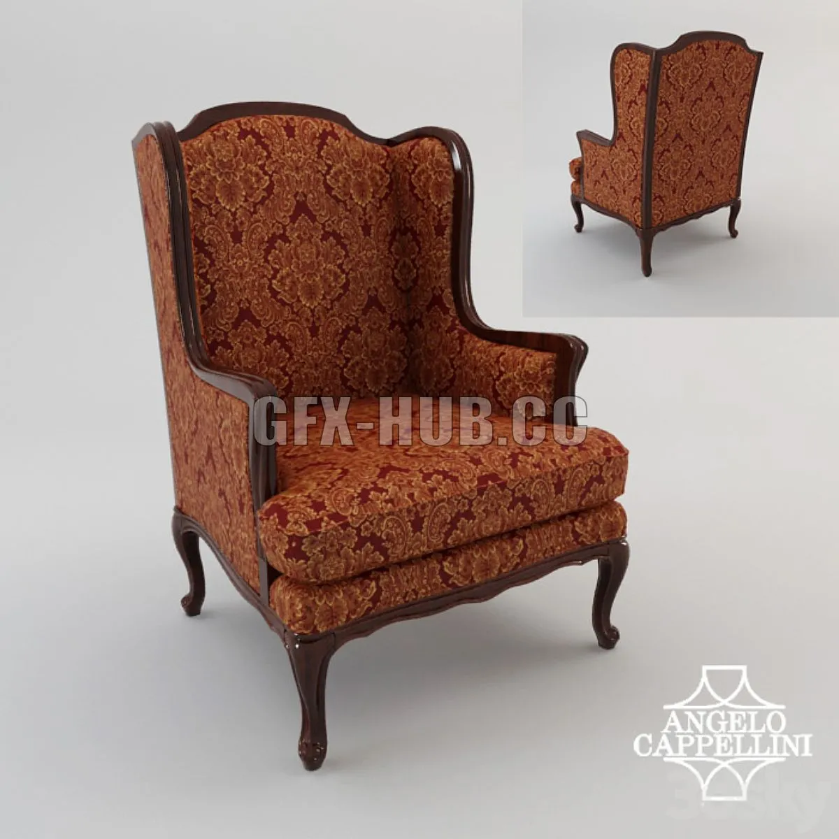 Angelo Cappellini classic armchair 3dsMax Model