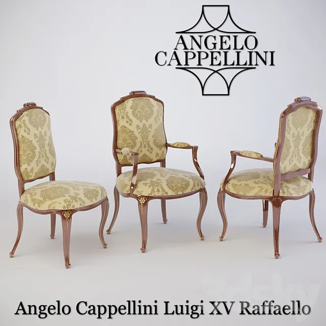 Angelo Cappellini Raffaello Chair & armchair 3DS Max Model