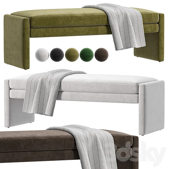 Angle Bench by Trnk 3DS Max Model