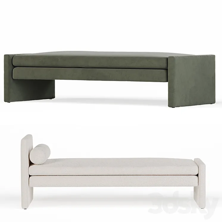 Angle Bench \Segment Daybed – TRNK 3DS Max Model