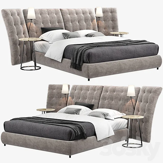 Angle FLOU bed 3ds Max