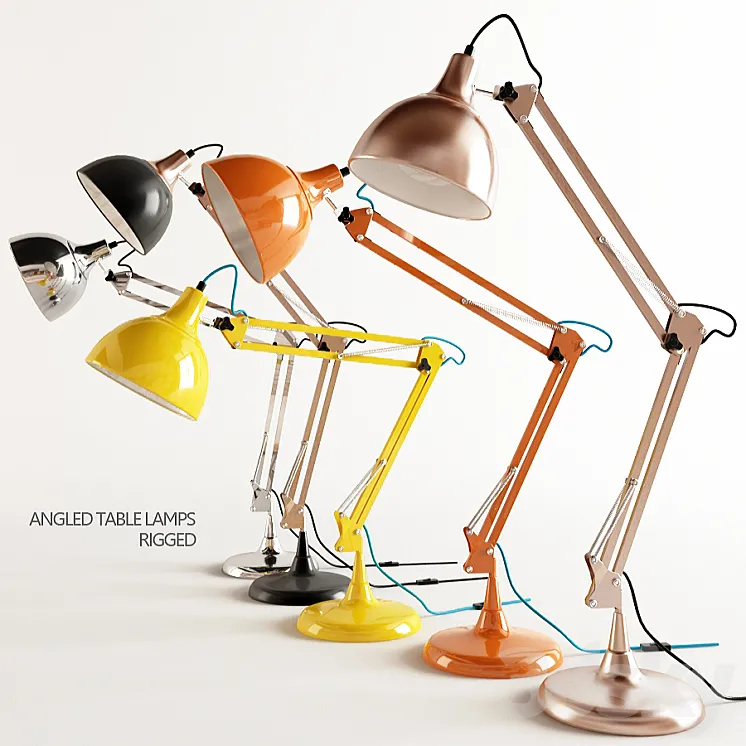 ANGLED TABLE LAMPS 3DS Max