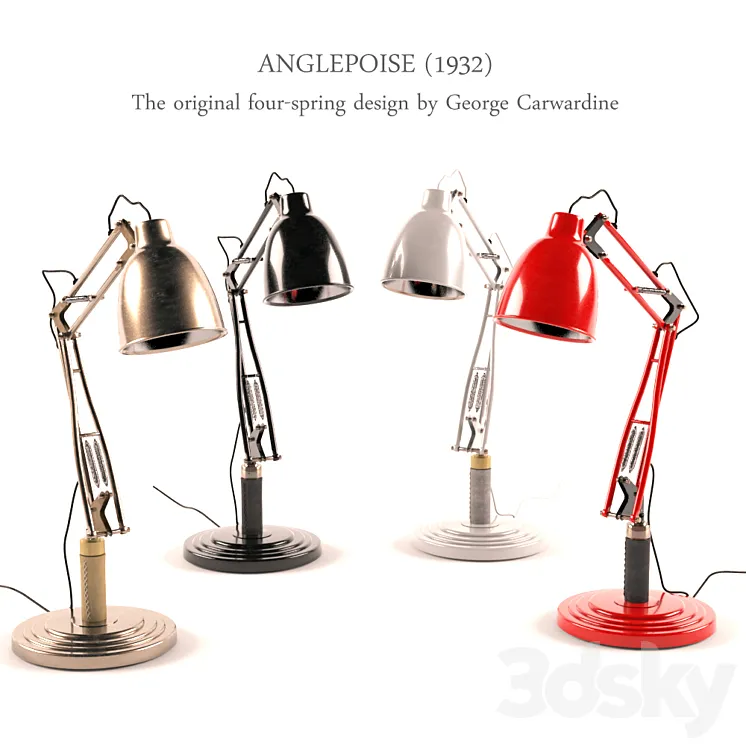 Anglepoise (1932) four-spring 3DS Max