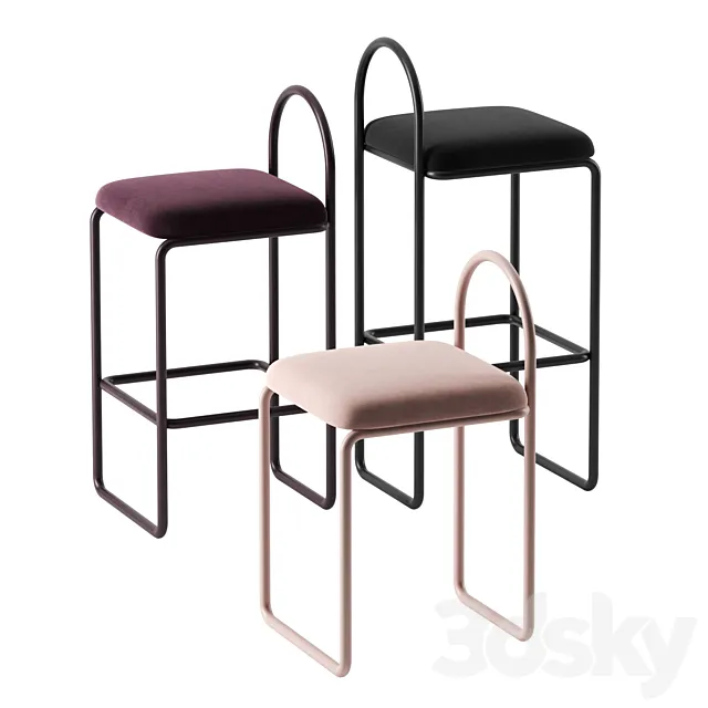 ANGUI stools by Aytm 3DSMax File