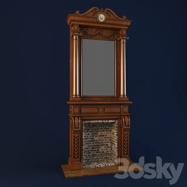 anikvarny fireplace 3ds Max