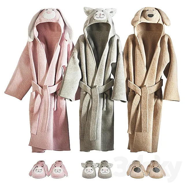 Animal bathrobe by RESTORATION HARDWARE 3DSMax File