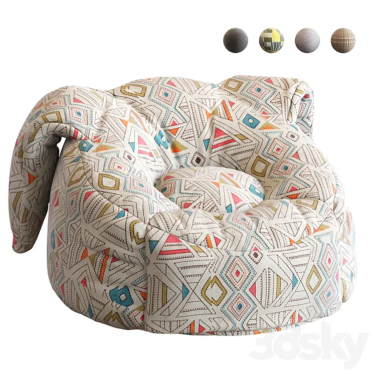 Animal Bean Bag Chairs 3DS Max Model