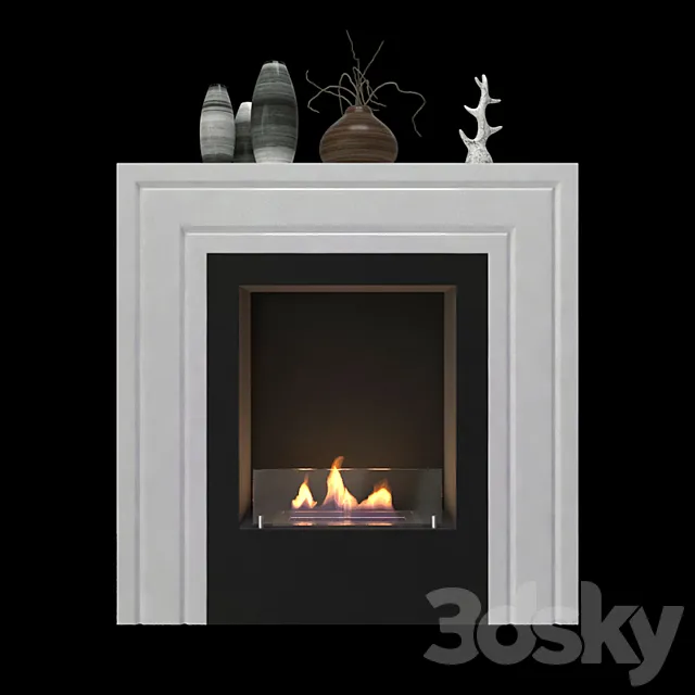 Animated bio fireplace Kristine 3DSMax File