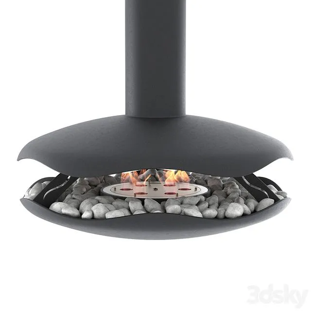 Animated bio-fireplace Perola 3dsMax Model