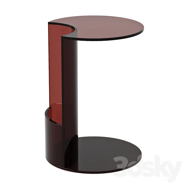 Ansel Acrylic Side Table 3ds Max