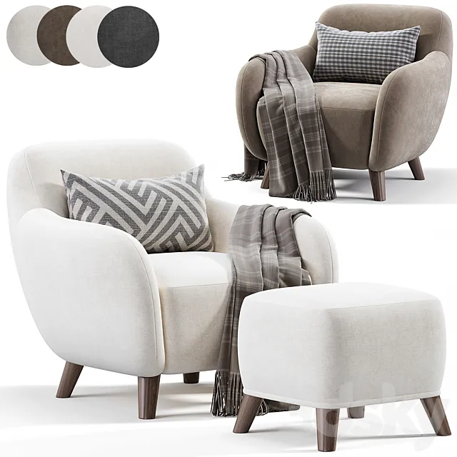 Ansil Armchair 3ds Max
