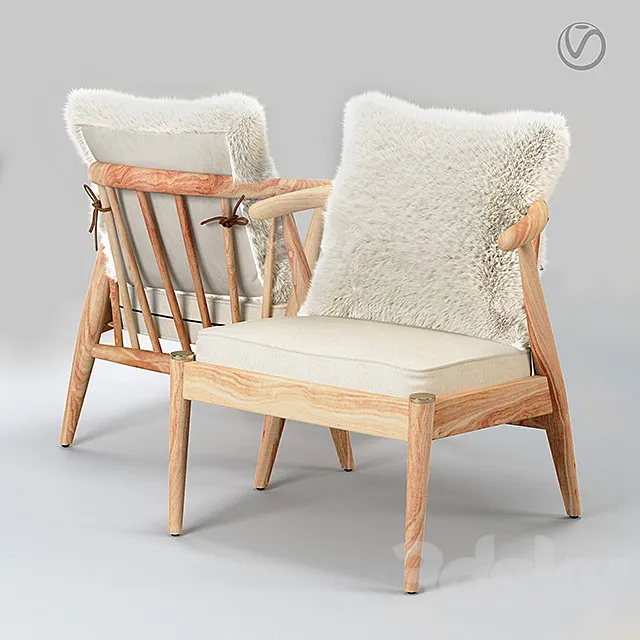 Anthropologie corbyn accent chair 3DSMax File