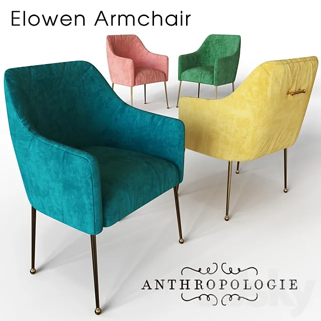 Anthropologie Elowen Armchair 3ds Max