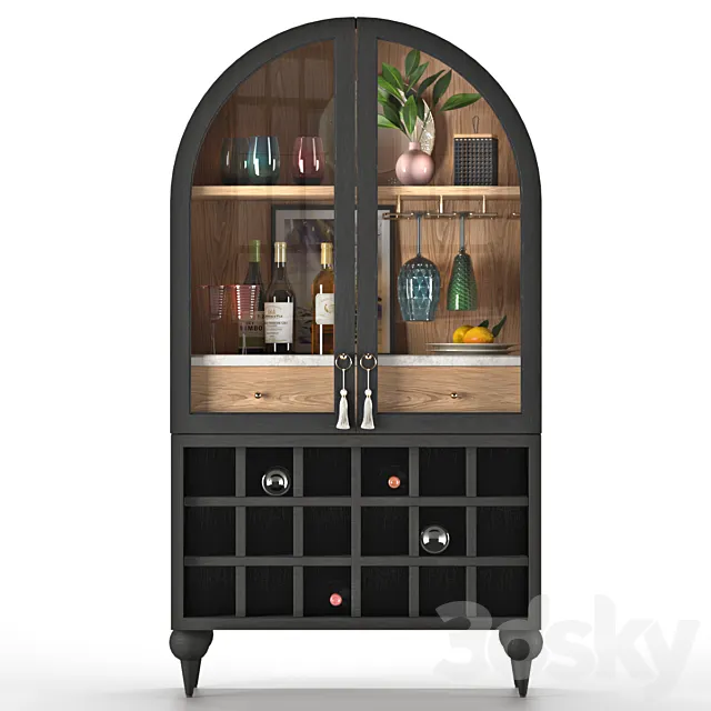 Anthropologie Fern Bar Cabinet 3ds Max