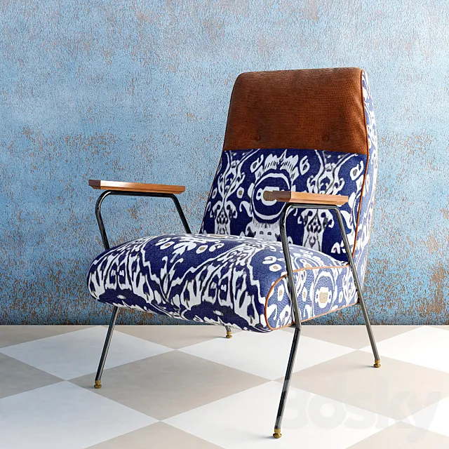 Anthropologie Midnight Ikat Chair 3DSMax File