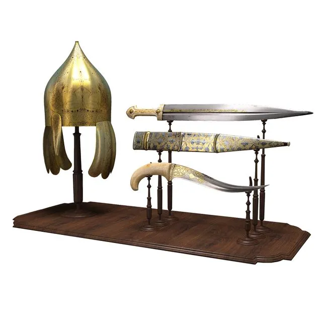 Antic dagger and helmet 3dsMax Model