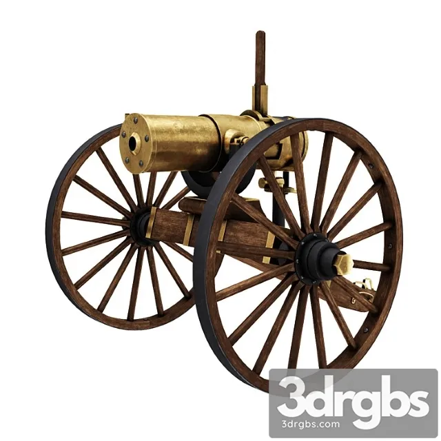 Antique bronze gun 3dsmax Download