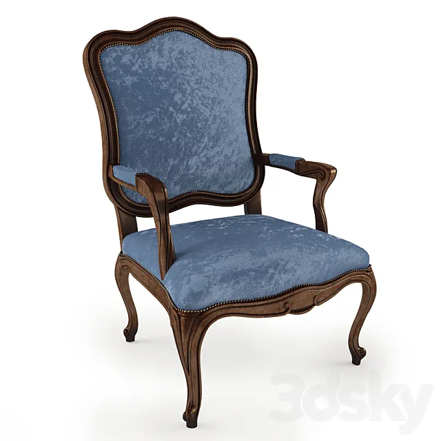 Antique Classic Bergère Armchair 3ds Max