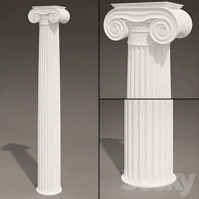 Antique Column 3ds Max