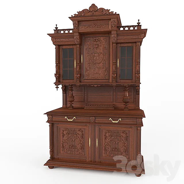 Antique French Buffet 1900 3DSMax File