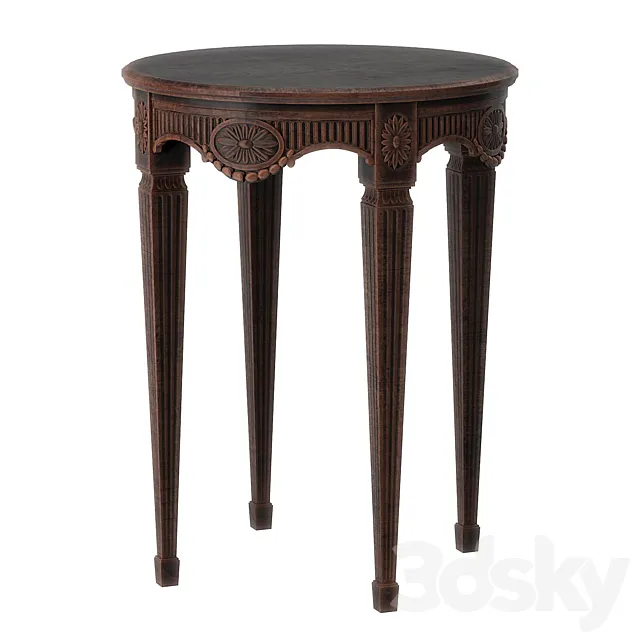 Antique French Side Table 3ds Max