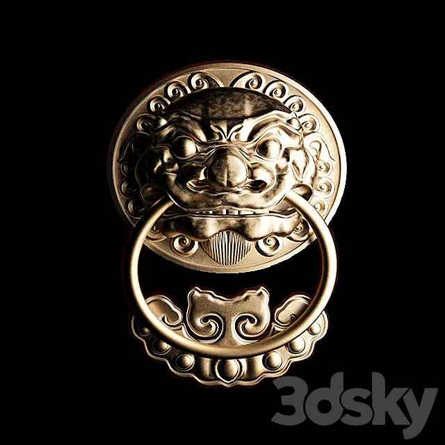 Antique lion head 3DS Max Model