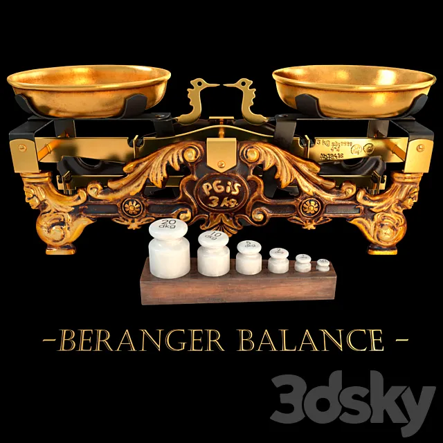 Antique scales Beranger 3DS Max Model