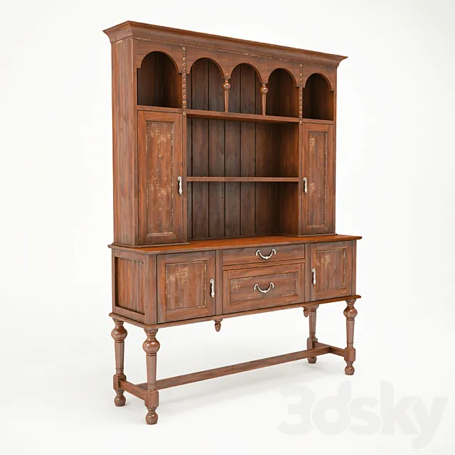 Antique sideboard 3ds Max