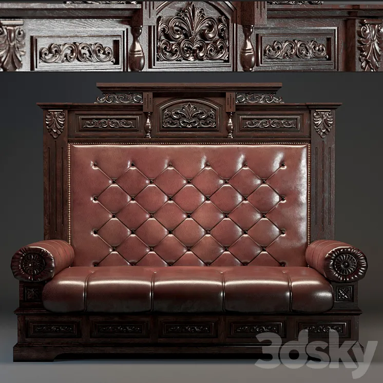 Antique sofa 19-20 century. 3DS Max