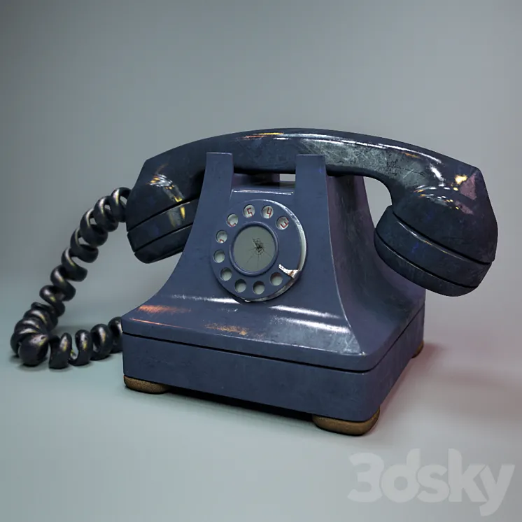 Antique telephone 3DS Max