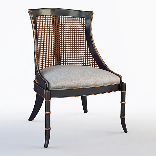 Antoine Cane Back Dining Chair 3ds Max