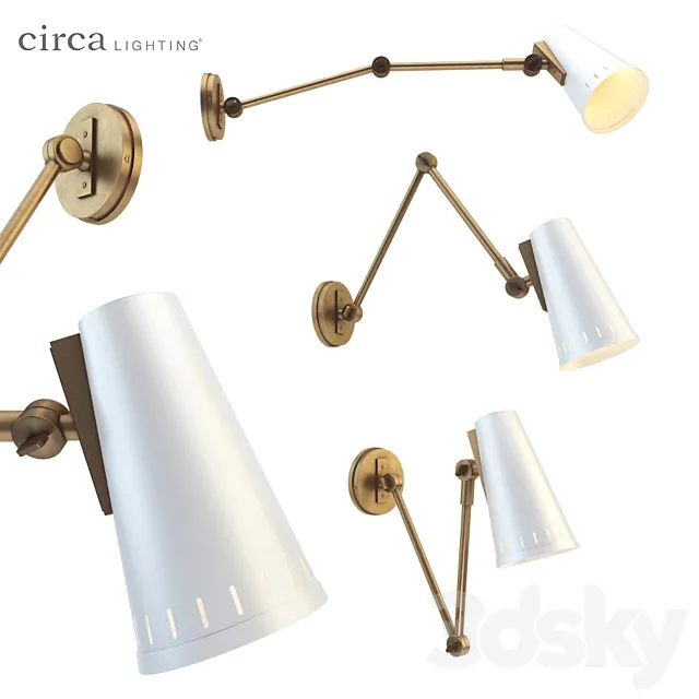 Antonio Adjustable Two Arm Wall Lamp 3ds Max