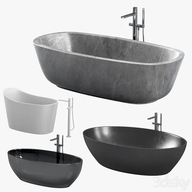 ANTONIO LUPI baths with faucets set 1 3dsMax Model