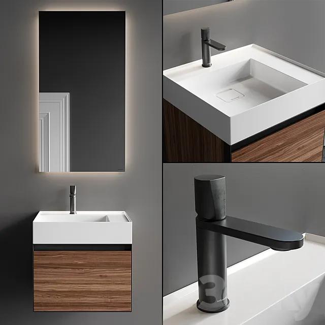 Antonio Lupi Design Atelier + Graffio Vanity Unit Set 3 3ds Max