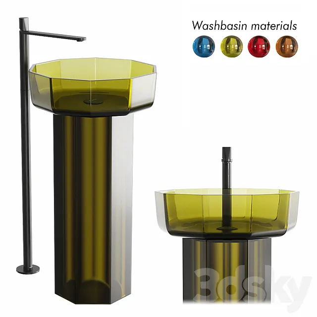 Antonio Lupi Design Opale Freestanding Washbasin Set 1 3DS Max Model