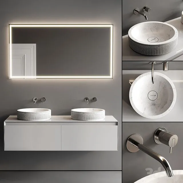 Antonio Lupi Panta Rei + Pixel Vanity Unit 3dsMax Model
