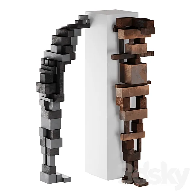 ANTONY GORMLEY Propper Series Sculptures SET001 3ds Max