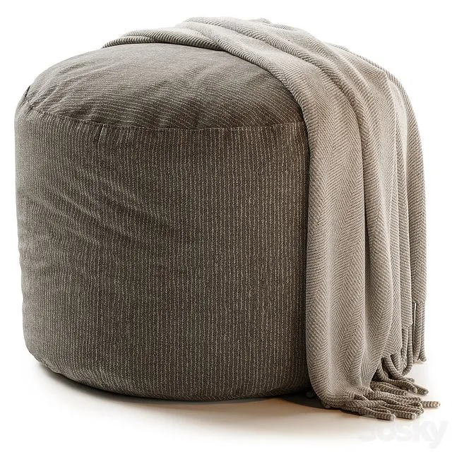 ANYWHERE IVORY POUF 3dsMax Model