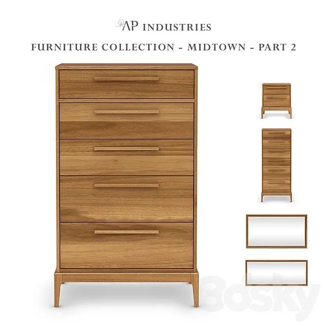 Ap Midtown Walnut Collection 2 3ds Max
