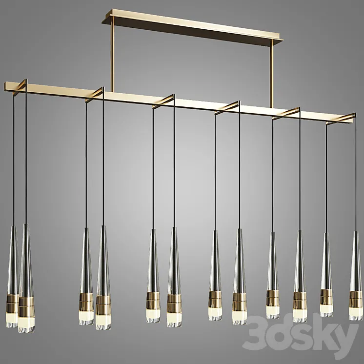 Apollinaire Linear Chandelier 3DS Max
