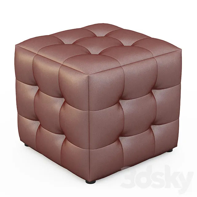 Apollo Bronze Cube Ottoman 3DS Max Model