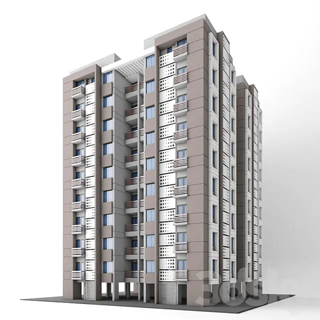 appartment highrise indian 3DS Max Model