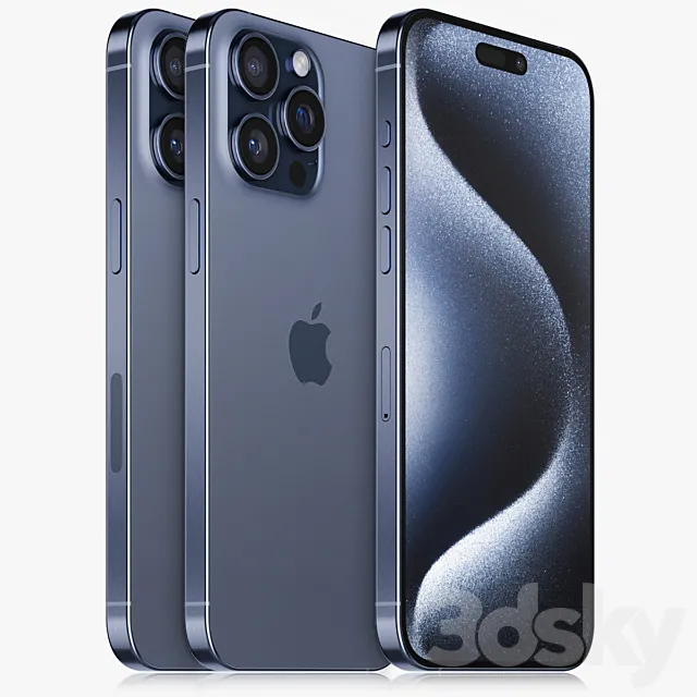 Apple iPhone 15 Pro MAX 3DS Max Model