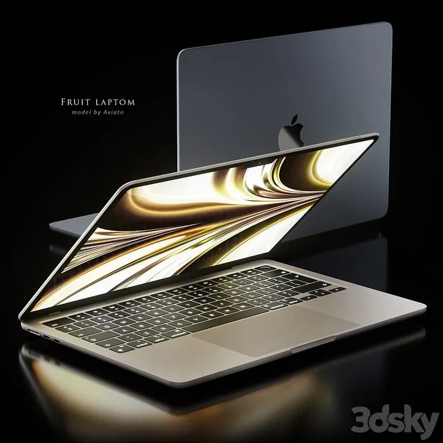 Apple MacBook Air 2022 (4 color) 3dsMax Model