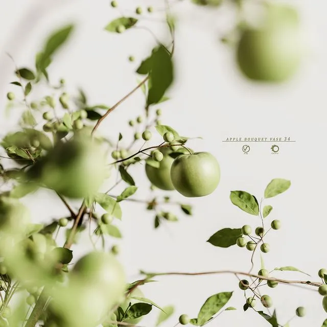 apple plants bouquet vase 34 3dsMax Model