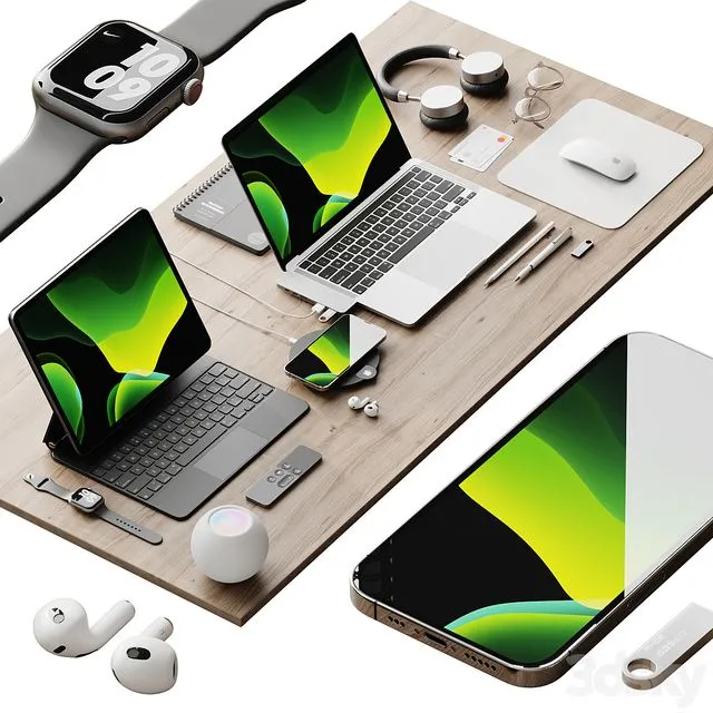 Apple Set 6 3dsMax Model